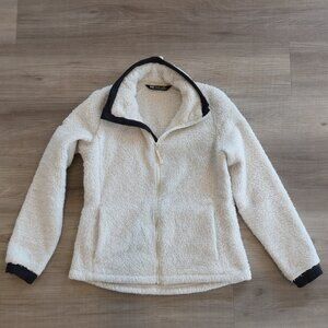HELLY HANSEN fleece jacket teddy sherpa ski cozy comfy warm LARGE zip layering